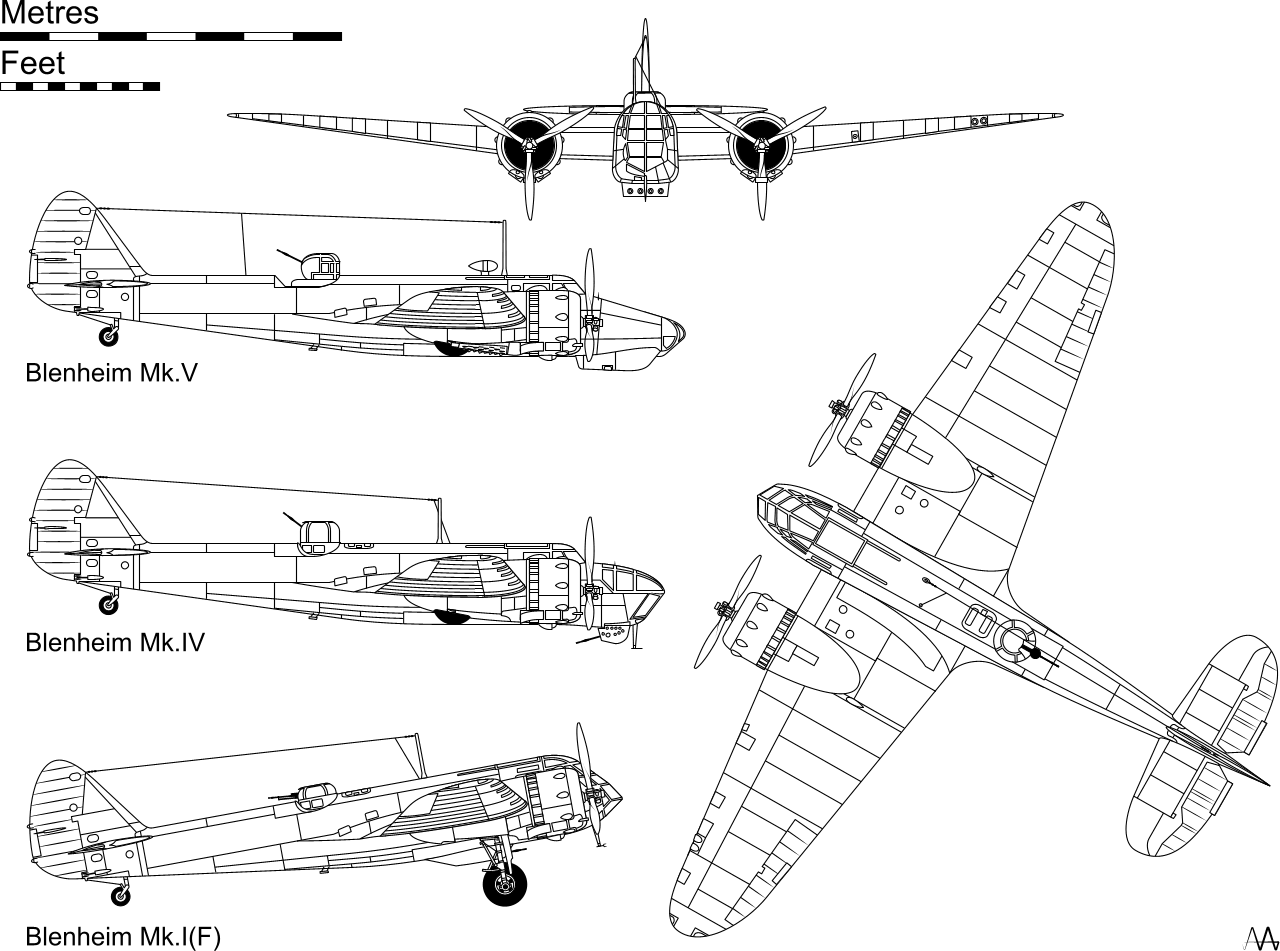 Bristol Blenheim Mk. I, IV, V